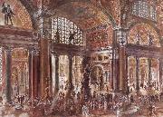 unknow artist Reconstruction of the Baths of Diocletian in Rome oil